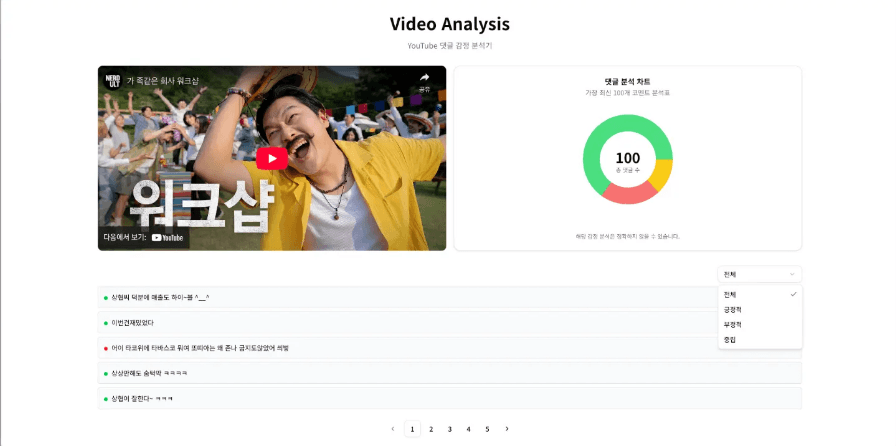 유튜브감정분석기